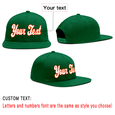 Custom Green White-Red Sport Baseball Cap