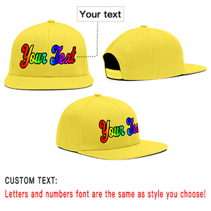 Custom Yellow Gradient Casual Sport Baseball Cap