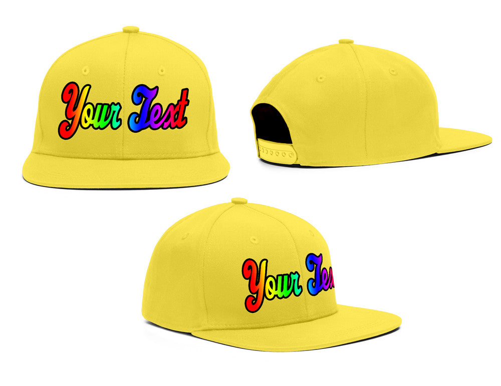 Casquette de baseball sport décontracté dégradé jaune personnalisé