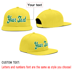 Custom Yellow Green-White Casual Sport Baseball Cap