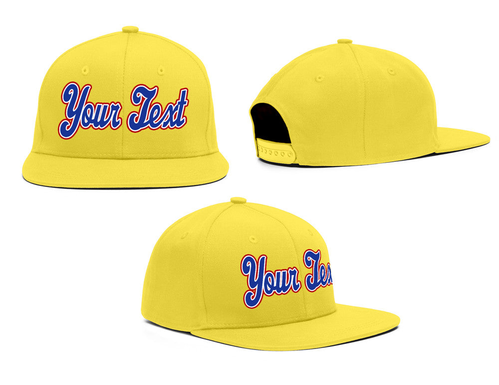 Custom Yellow Royal-Red Casual Sport Baseball Cap