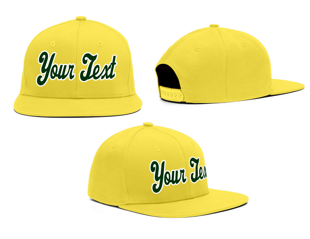 Custom Yellow Green Casual Sport Baseball Cap