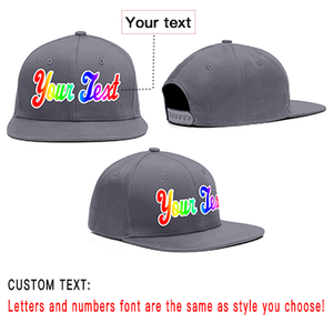 Custom Dark Gray Gradient Casual Sport Baseball Cap