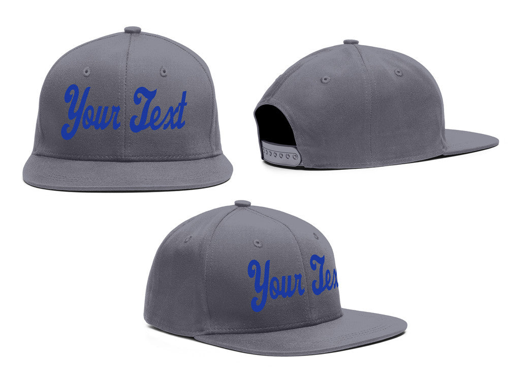 Custom Dark Gray Royal Casual Sport Baseball Cap