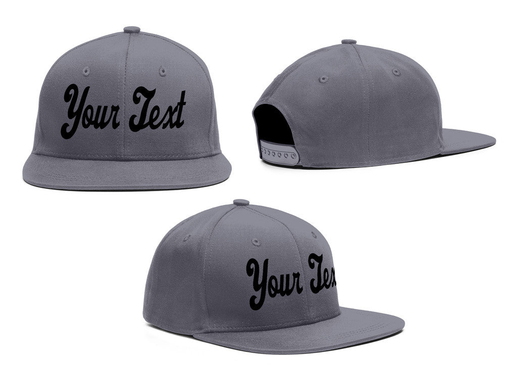 Custom Dark Gray Black Casual Sport Baseball Cap