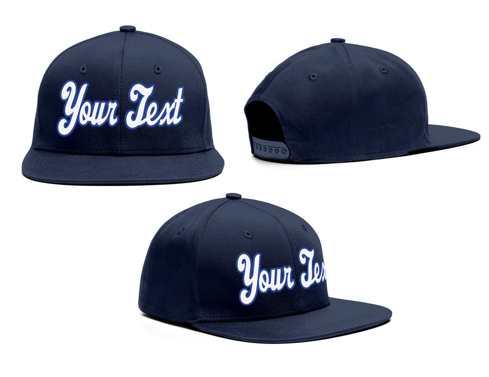 Custom Navy White-Royal Casual Sport Baseball Cap