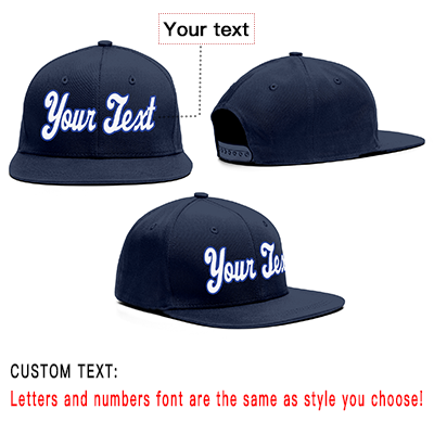 Custom Navy White-Royal Casual Sport Baseball Cap