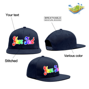 Custom Navy Gradient Casual Sport Baseball Cap