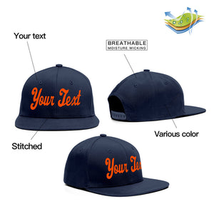 Custom Navy Red Casual Sport Baseball Cap