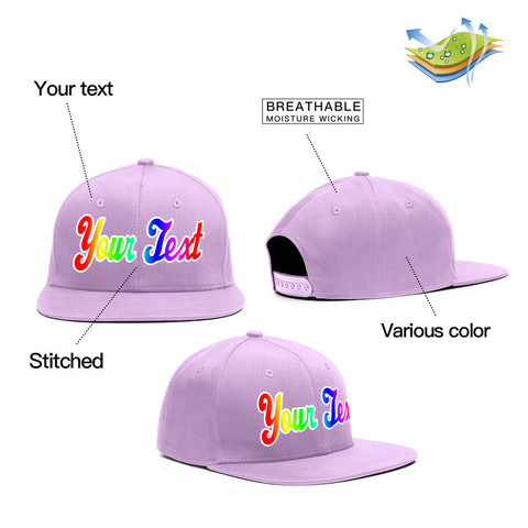 Custom Purple Gradient Casual Sport Baseball Cap