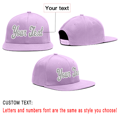 Custom Purple Gold-White Grey Casual Sport Baseball Cap