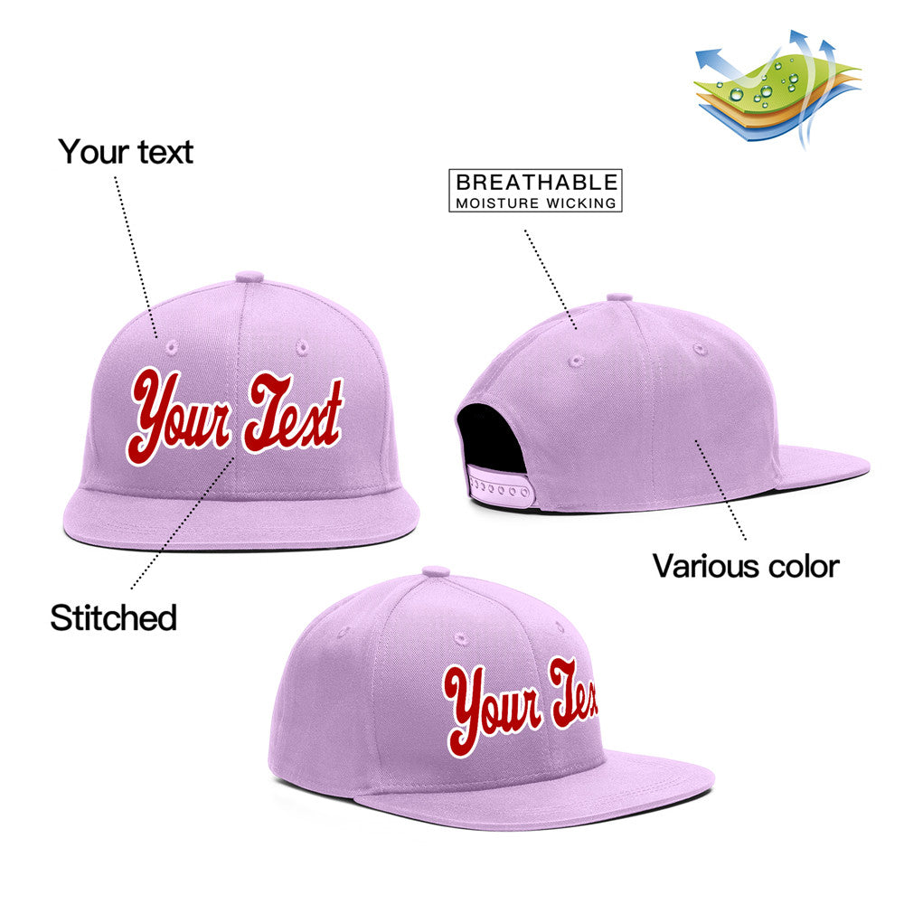 Casquette de baseball sport décontractée violet blanc-rouge personnalisée