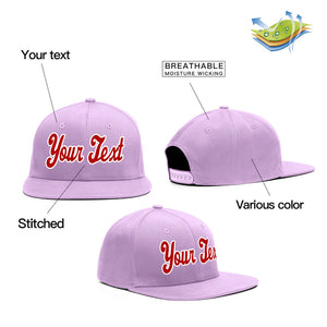 Casquette de baseball sport décontractée violet blanc-rouge personnalisée