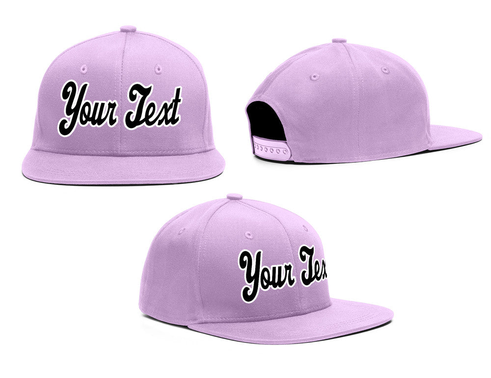 Custom Purple Black-White Casual Sport Baseball Cap