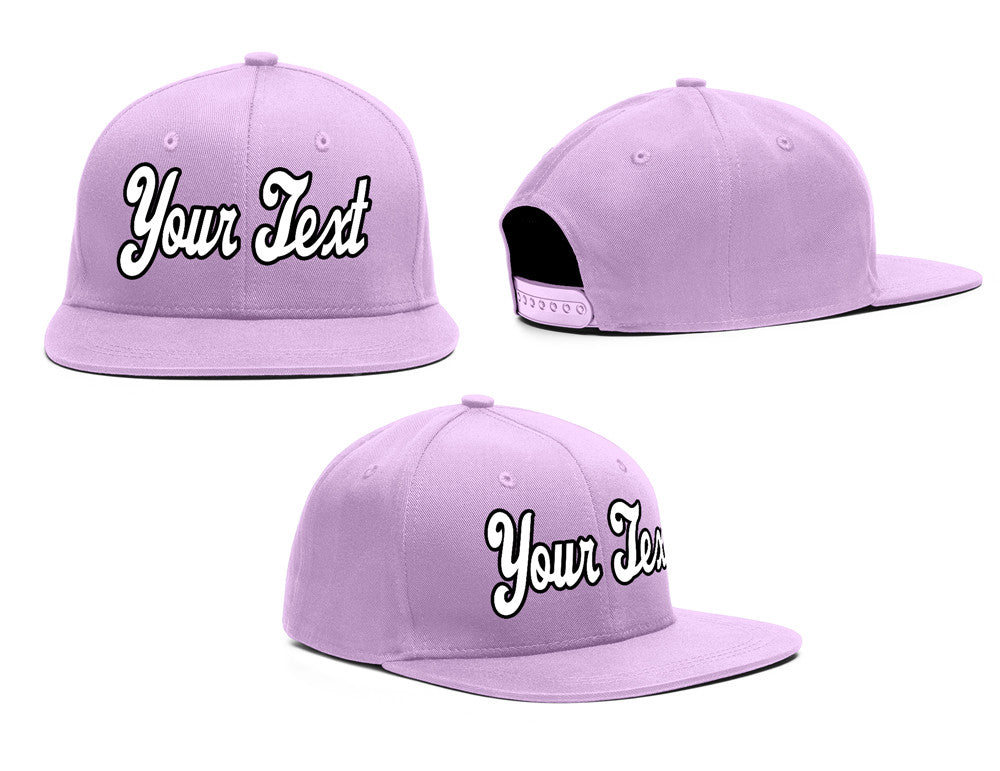 Custom Purple White-Black Casual Sport Baseball Cap