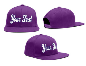 Casquette de baseball sport décontractée violet blanc-violet personnalisée