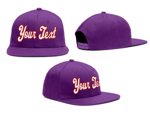 Custom Purple White-Red Casual Sport Baseball Cap