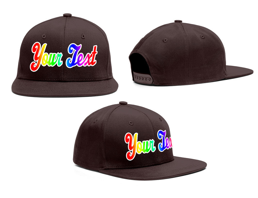 Custom Brown Gradient Casual Sport Baseball Cap