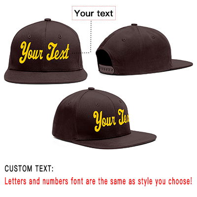 Custom Brown Yellow Casual Sport Baseball Cap