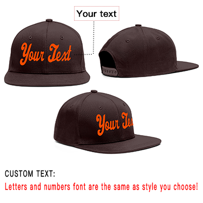 Custom Brown Red Casual Sport Baseball Cap