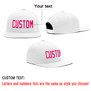 Custom White Pink Casual Sport Baseball Cap