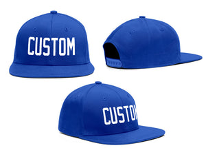 Custom Royal White Casual Sport Baseball Cap