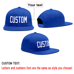 Custom Royal White Casual Sport Baseball Cap