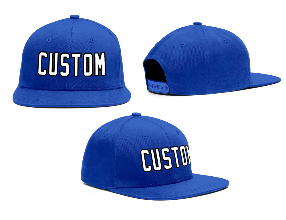 Custom Royal White-Black Casual Sport Baseball Cap