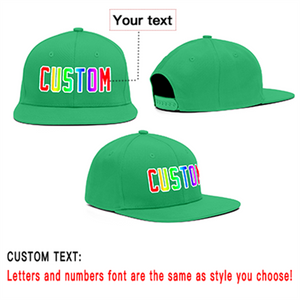 Custom Kelly Green Gradient Outdoor Sport Baseball Cap