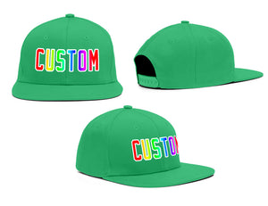 Custom Kelly Green Gradient Outdoor Sport Baseball Cap