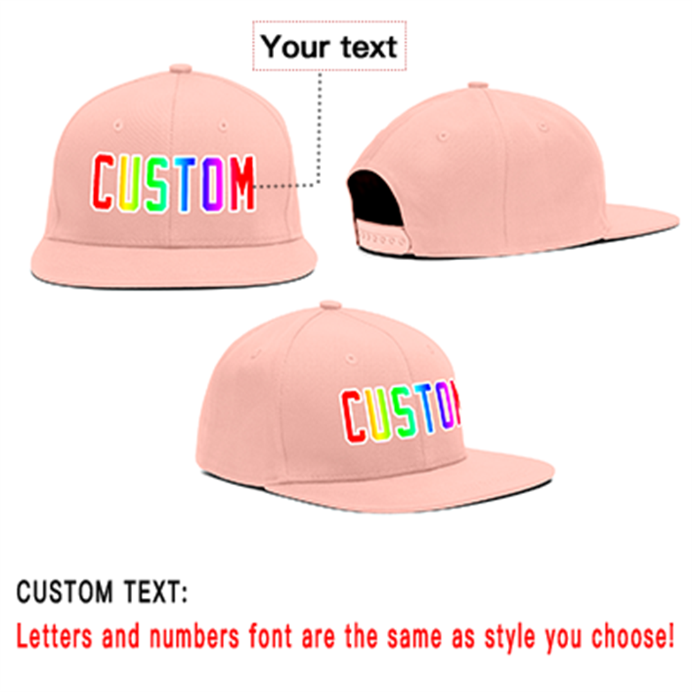 Custom Pink Gradient Casual Sport Baseball Cap