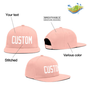 Casquette de baseball sport décontractée rose blanc personnalisée