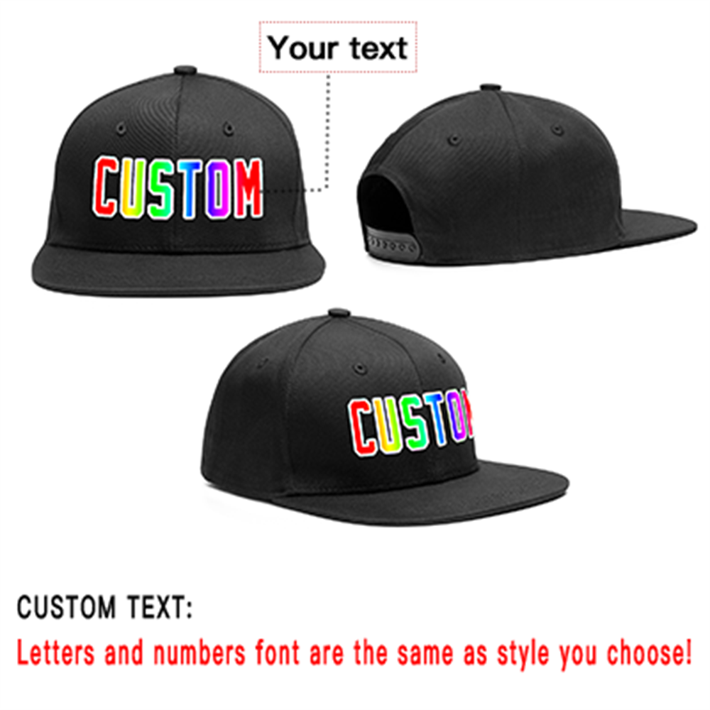 Custom Black Gradient Outdoor Sport Baseball Cap