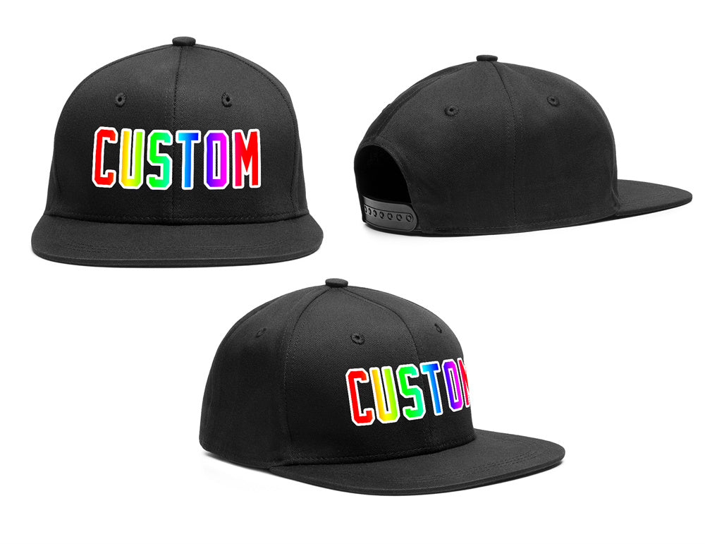 Custom Black Gradient Outdoor Sport Baseball Cap