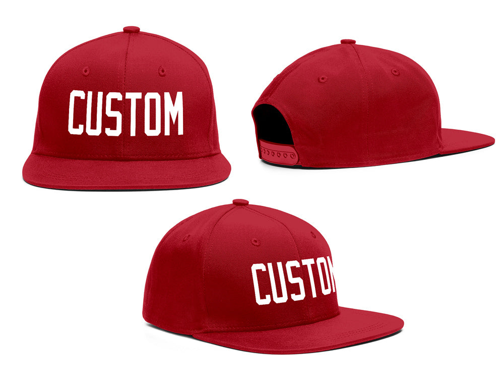 Custom Red White Outdoor Sport Baseball Cap