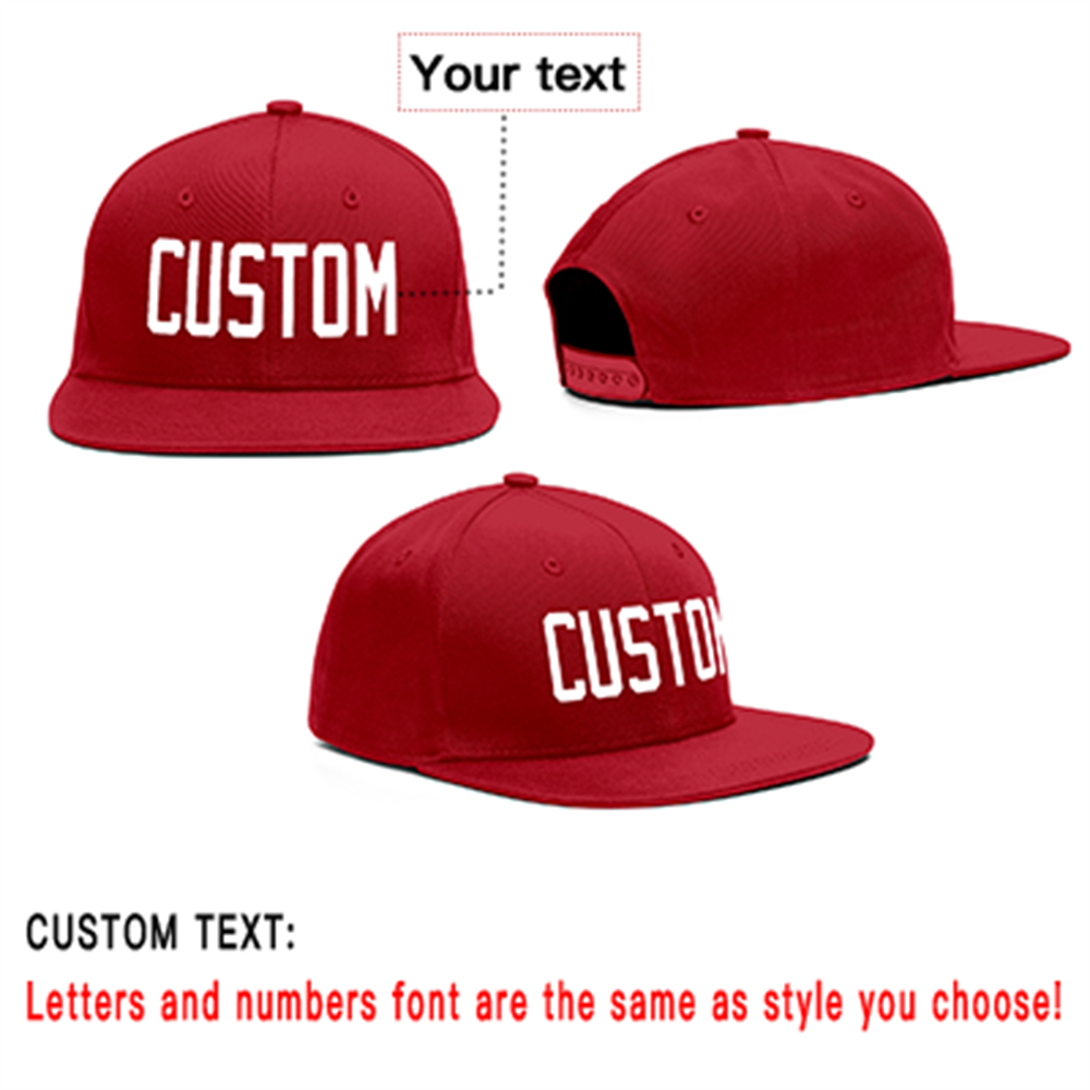 Custom Red White Outdoor Sport Baseball Cap