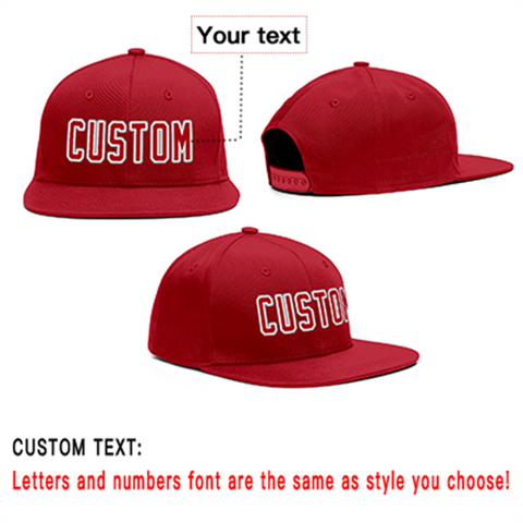 Custom Red White-Gray Outdoor Sport Baseball Cap
