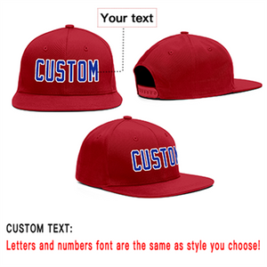 Custom Red Royal-White Outdoor Sport Baseball Cap