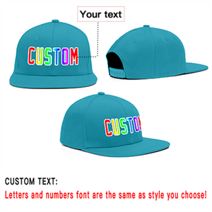 Custom Aqua Gradient Casual Sport Baseball Cap