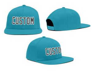 Casquette de baseball sport décontractée gris-blanc Aqua personnalisée