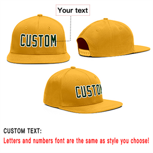 Custom Yellow Green-White Outdoor Sport Baseball Cap