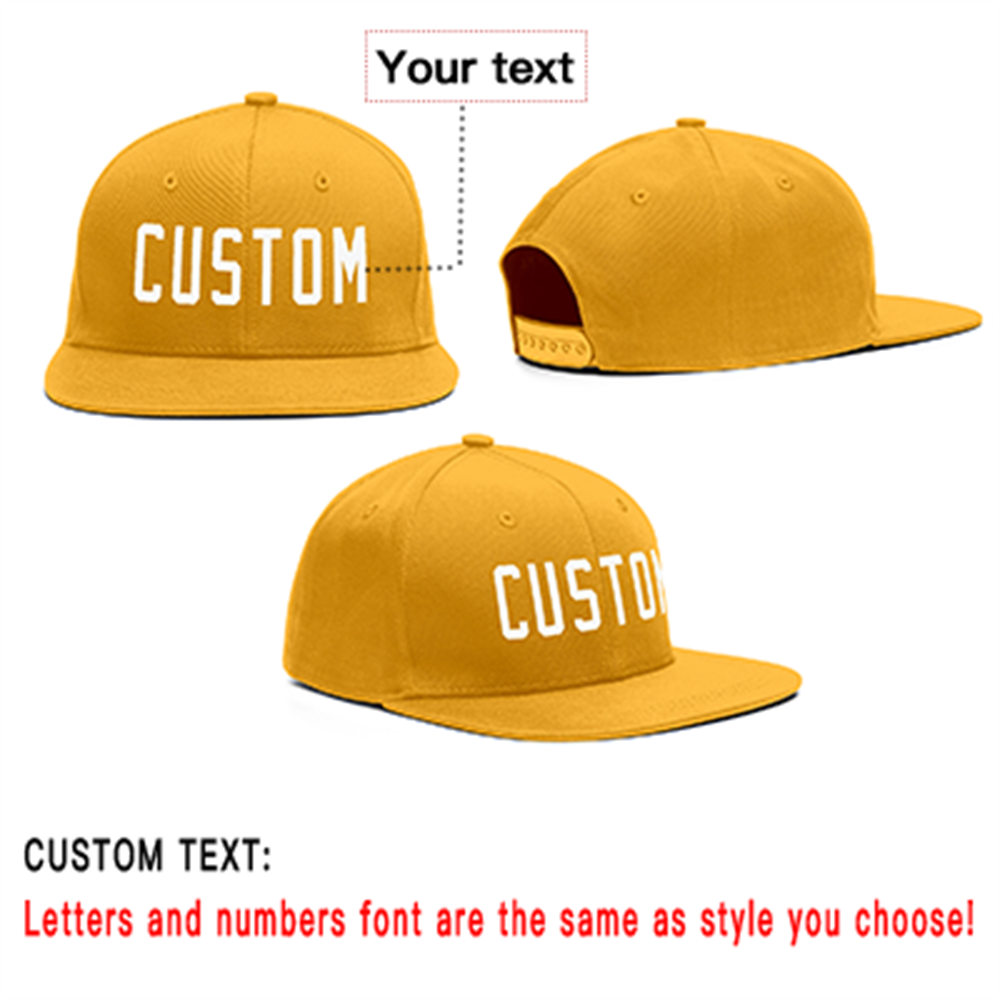 Custom Yellow White Outdoor Sport Baseball Cap