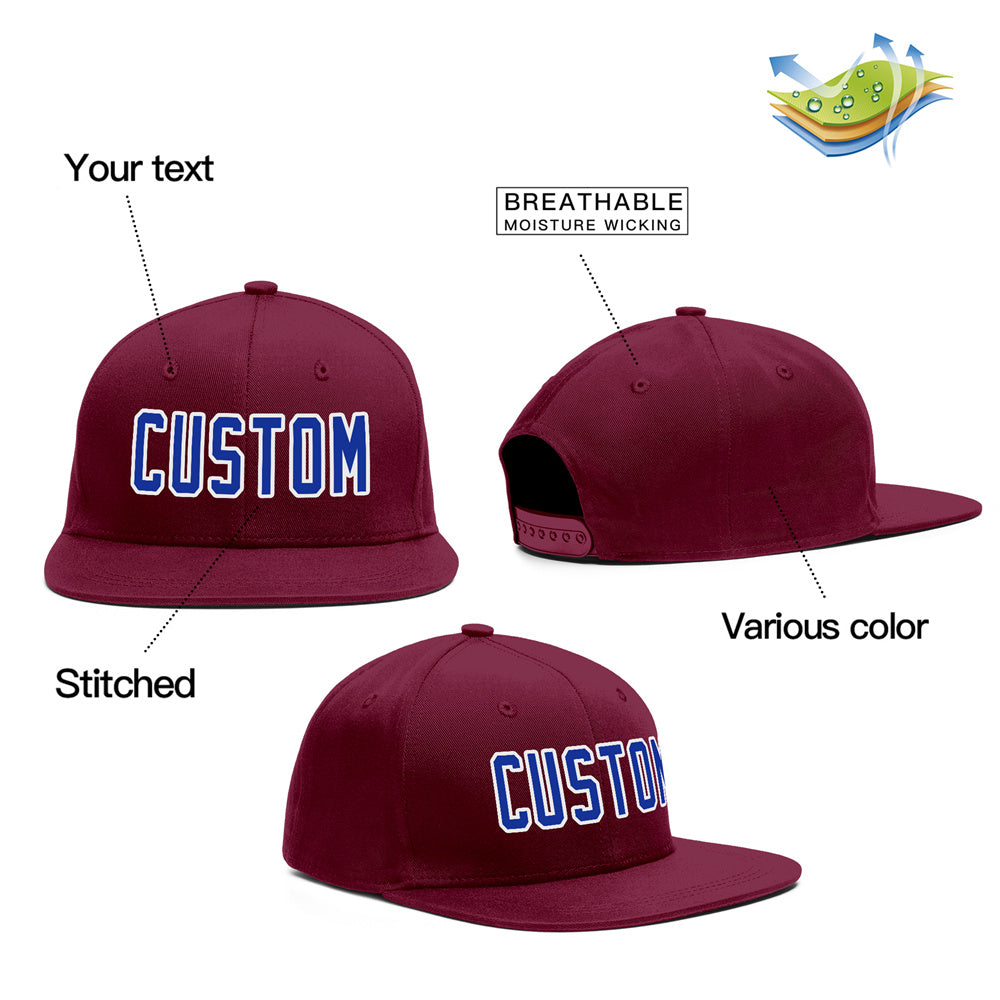 Casquette de baseball personnalisée Crimson Royal-White Outdoor Sport