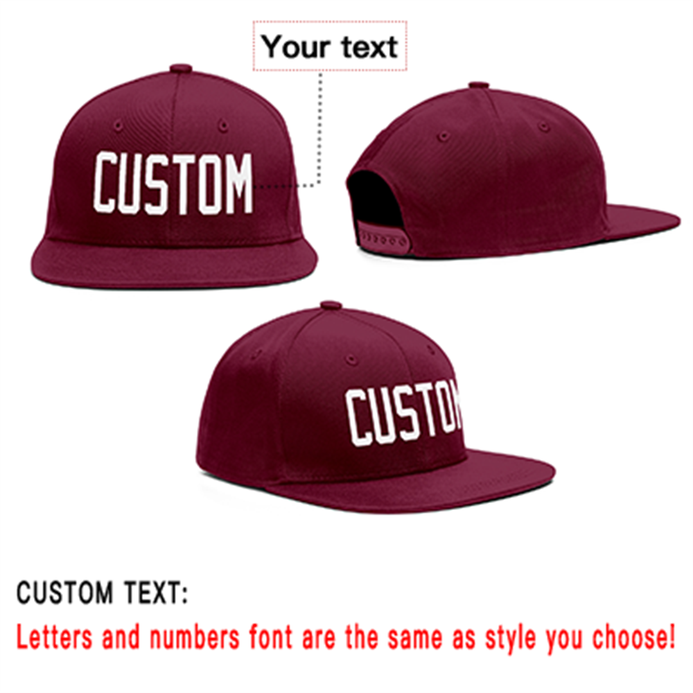 Custom Crimson White Outdoor Sport Baseball Cap