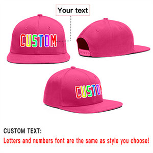 Custom Pink Gradient Outdoor Sport Baseball Cap