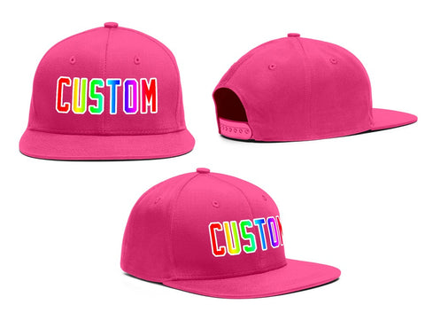 Custom Pink Gradient Outdoor Sport Baseball Cap