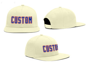 Custom Cream Royal-Crimson Outdoor Sport Baseball Cap