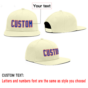 Custom Cream Royal-Crimson Outdoor Sport Baseball Cap