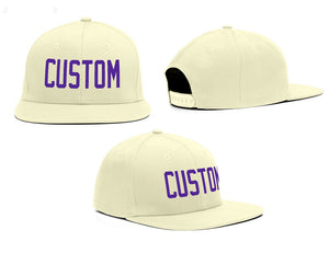 Casquette de baseball de sport de plein air violet crème personnalisée