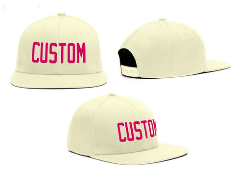 Custom Cream Pink Outdoor Sport Baseball Cap